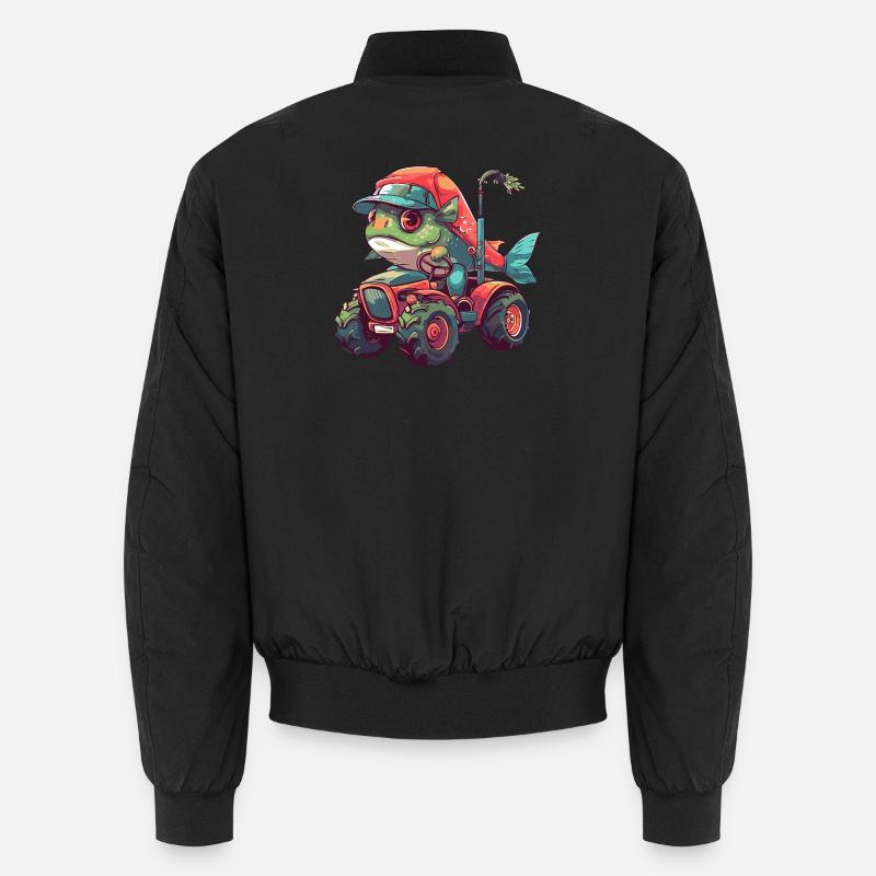 Piranha Fish Tractor Farmer Unisex Bomber Jacket