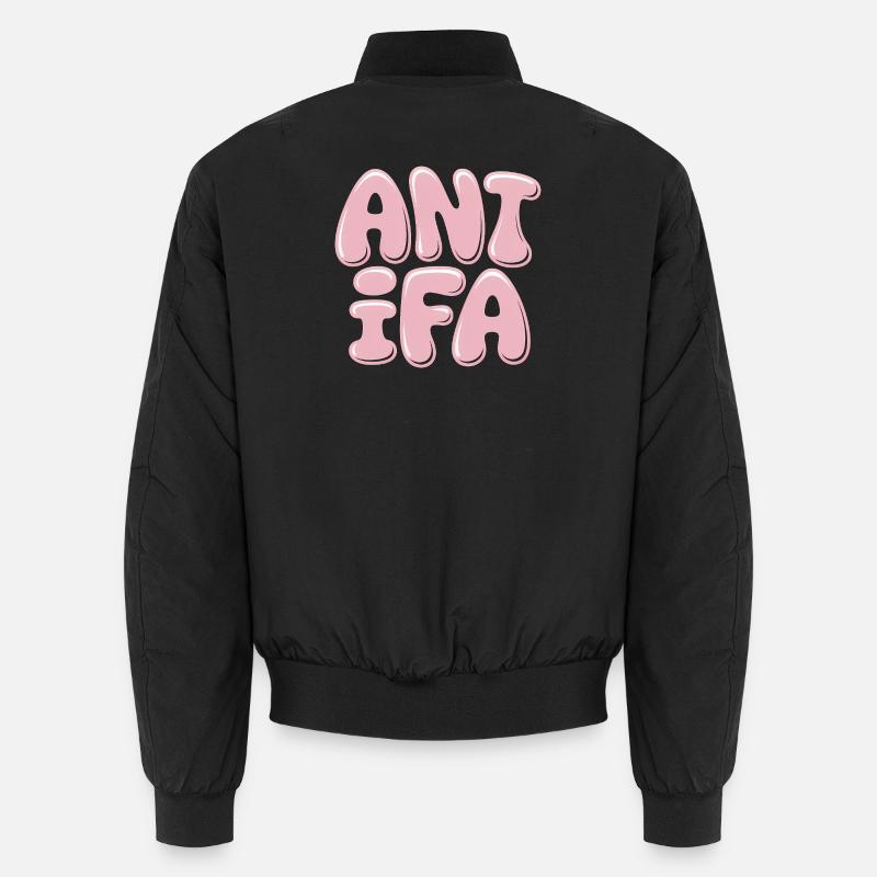 Antifa - Antifascist Merch - Unisex Bomber Jacket - black