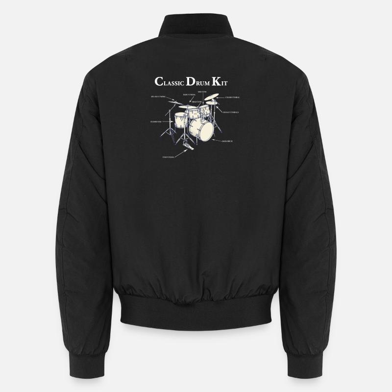 Vintage Classic Drum Diagram Unisex Bomber Jacket