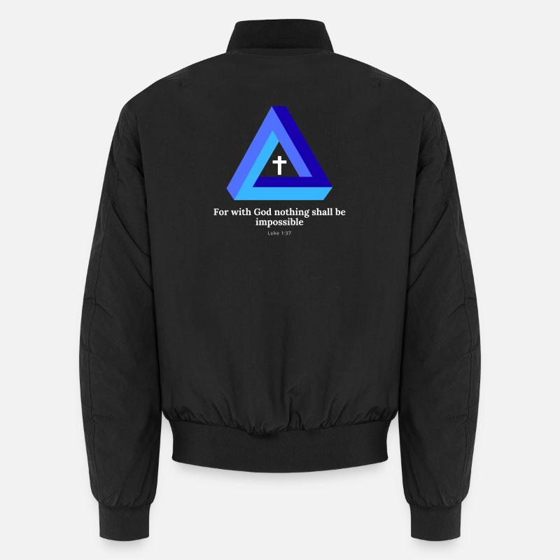 For with God nothing shall be impossible. Luke Unisex Bomberjacke