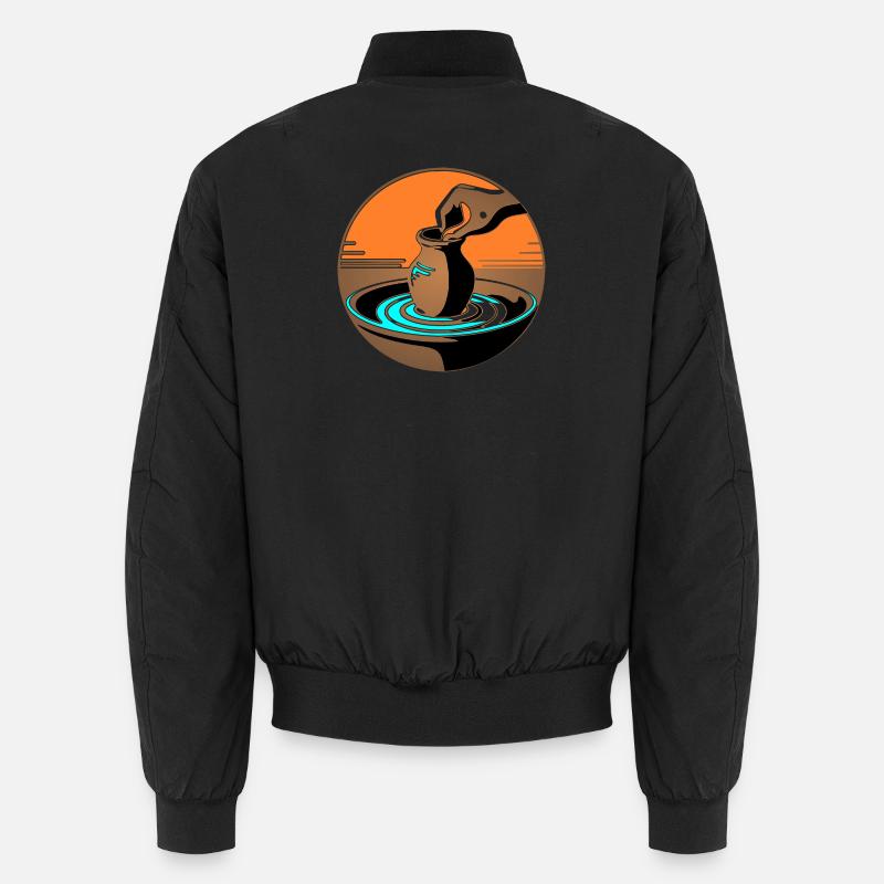 Zen Pottery Master - Blue Edition Unisex Bomber Jacket