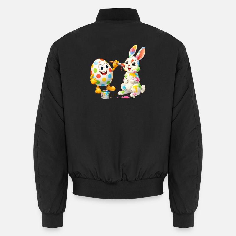 Œuf de Pâques drôle peint Joyeux lapin de Pâques Bomber unisexe