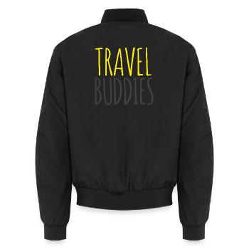 Amis de voyage - Bomber unisexe - noir - Dos - AI Model Male 185 light (185cm)