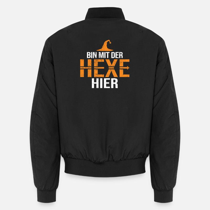 Bin Mit Der Hexe Hier Halloween Unisex Bomberjacke