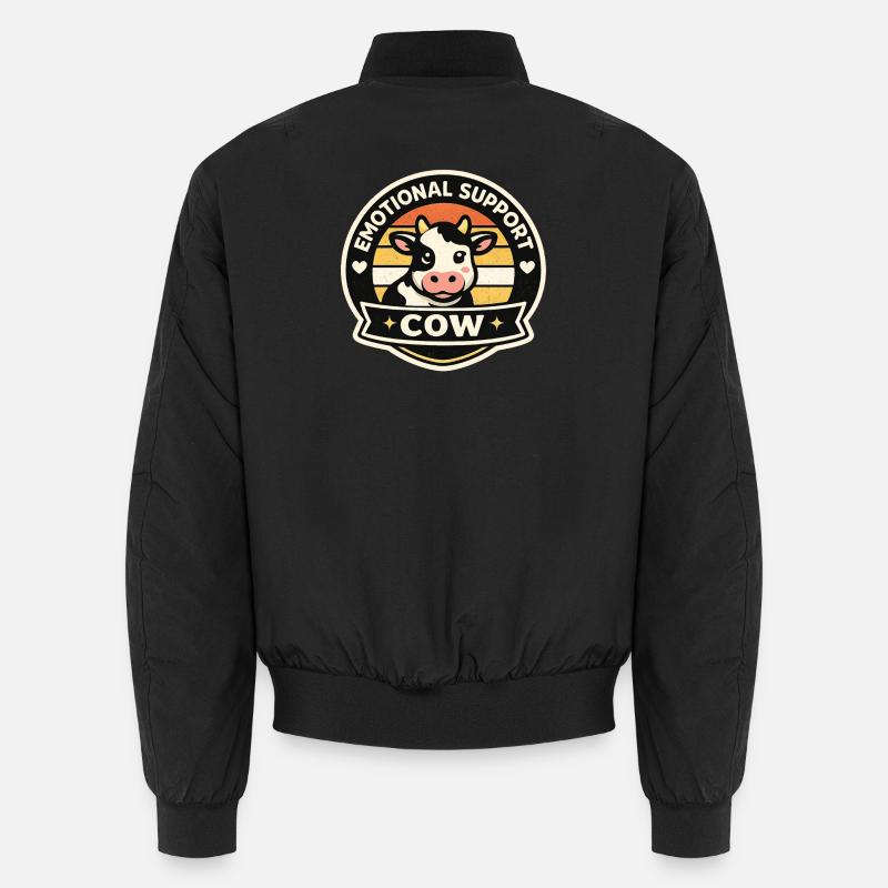Lucky cow - Unisex Bomber Jacket - black