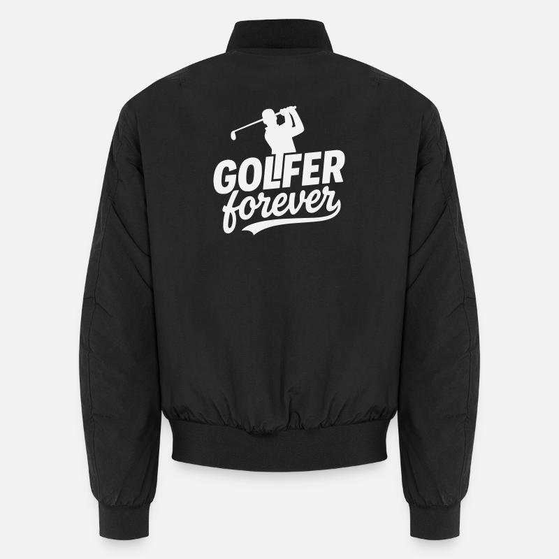Golfer Forever Logo-Motiv Unisex Bomberjacke