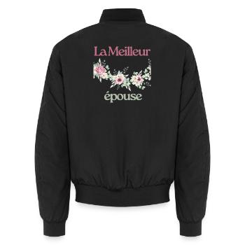 La Meilleur  épouse - Bomber unisexe - noir - Dos - AI Model Male 185 light (185cm)