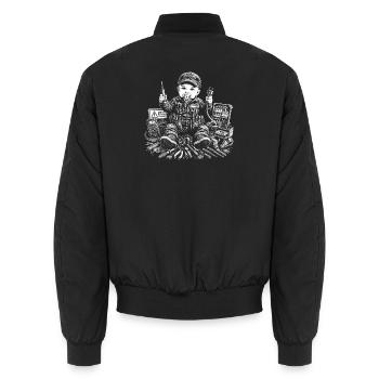 Elektriker - Unisex Bomberjacke - Schwarz - Hinten - AI Model Male 185 light (185cm)