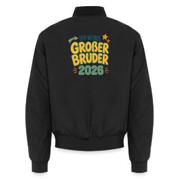 Großer Bruder 2026 - Unisex Bomberjacke - Schwarz - Hinten - AI Model Male 185 light (185cm)