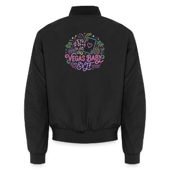 Vegas Baby Neon - Unisex Bomberjacke - Schwarz - Hinten - AI Model Male 185 light (185cm)
