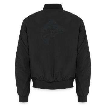 Barsch Raubfisch Silhouette - Unisex Bomberjacke - Schwarz - Hinten - AI Model Male 185 light (185cm)