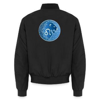 Tierkreiszeichen: Löwe - Unisex Bomberjacke - Schwarz - Hinten - AI Model Male 185 light (185cm)