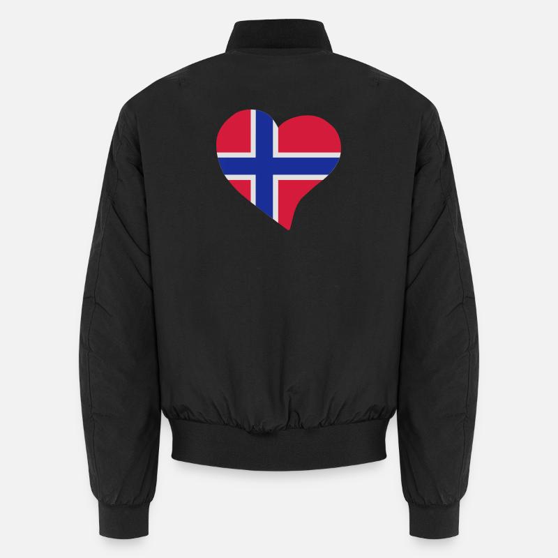 Norwegian Herz - Unisex Bomberjacke - Schwarz