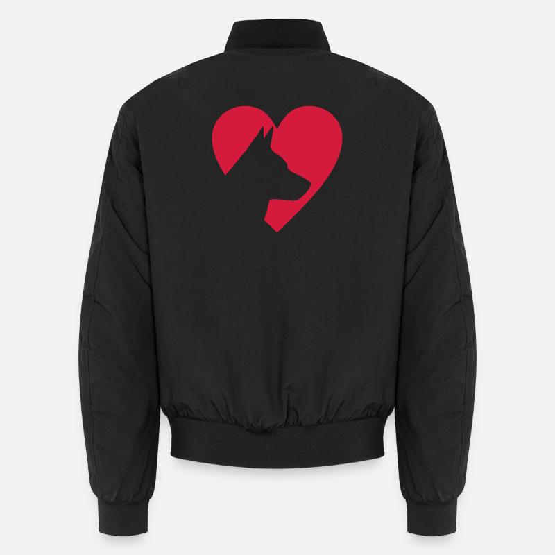 J’aime mon berger - Bomber unisexe - noir