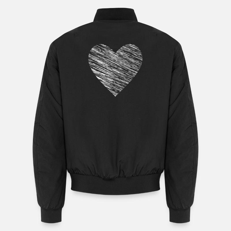 Herz I Liebe Symbol Freundschaft Geschenk Unisex Bomberjacke