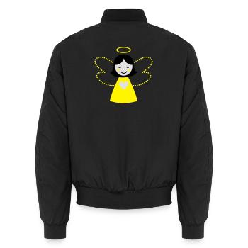 engel weihnachten weihnachtsengel - Unisex Bomberjacke - Schwarz - Hinten - AI Model Male 185 light (185cm)