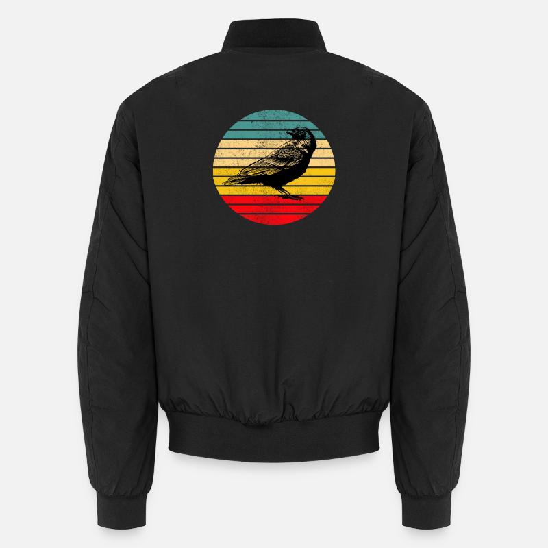Rabe Krähe Vogel - Unisex Bomberjacke - Schwarz