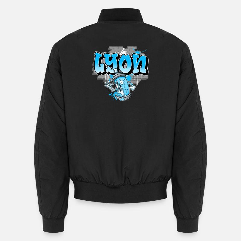 Lyon Graffiti - Unisex Bomber Jacket - black