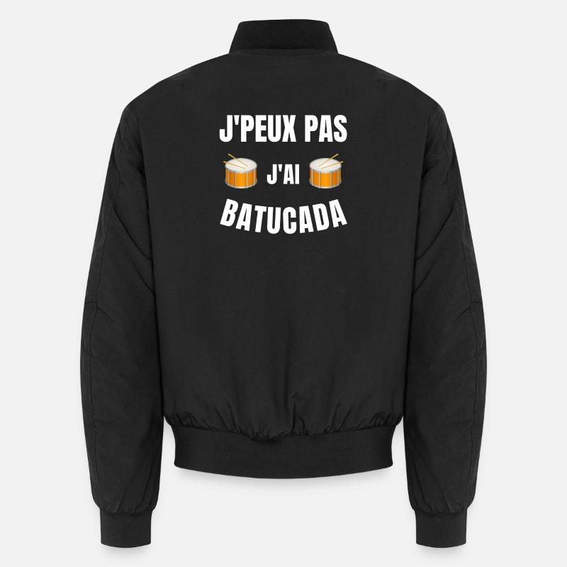 batucada, Brésil, tambour, percussion - Bomber unisexe - noir