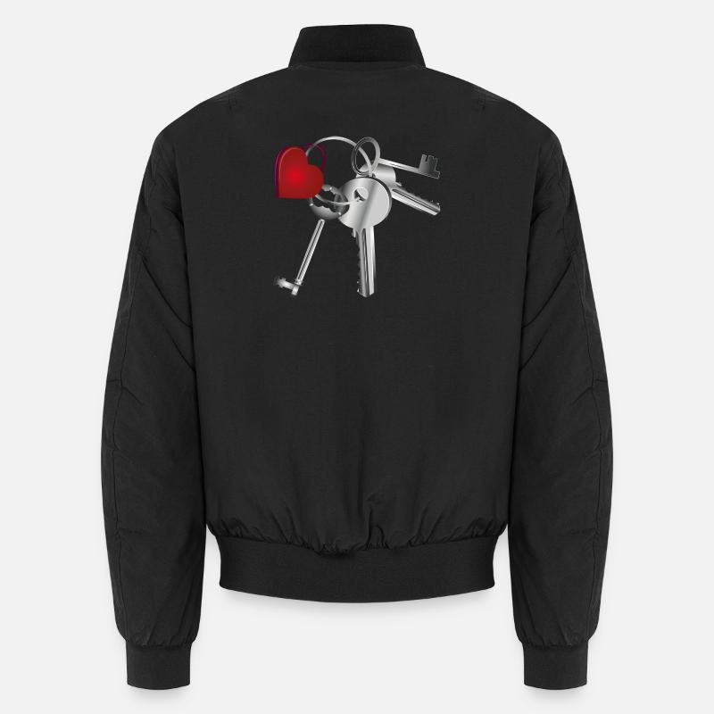 Porte-clés avec clé et porte-clés Bomber unisexe