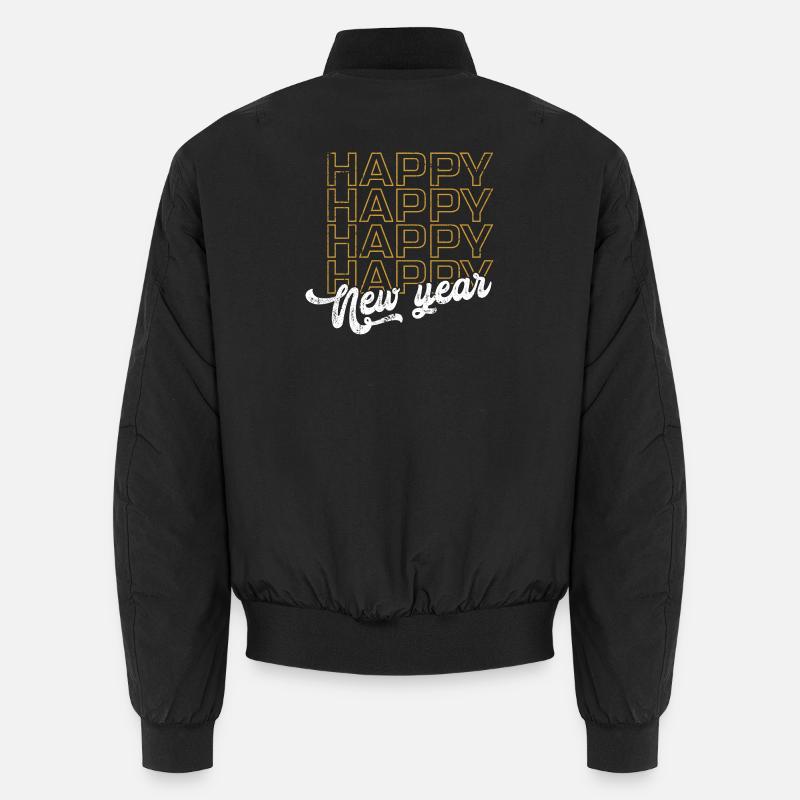 Écriture néon dorée de bonne année Bomber unisexe