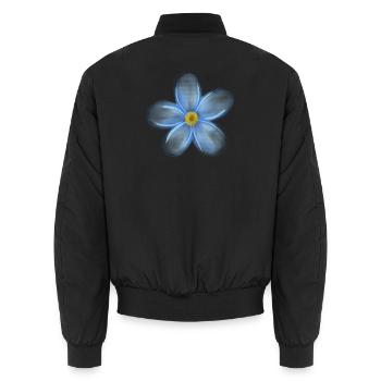 Vergissmeinnicht - Unisex Bomberjacke - Schwarz - Hinten - AI Model Male 185 light (185cm)
