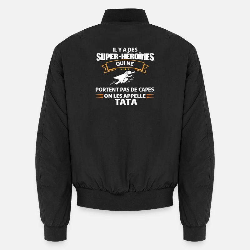 Super-Héroïne TATA Mode - Bomber unisexe - noir