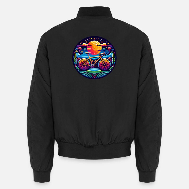 L’abstraction cycliste pour les cyclistes Bomber unisexe