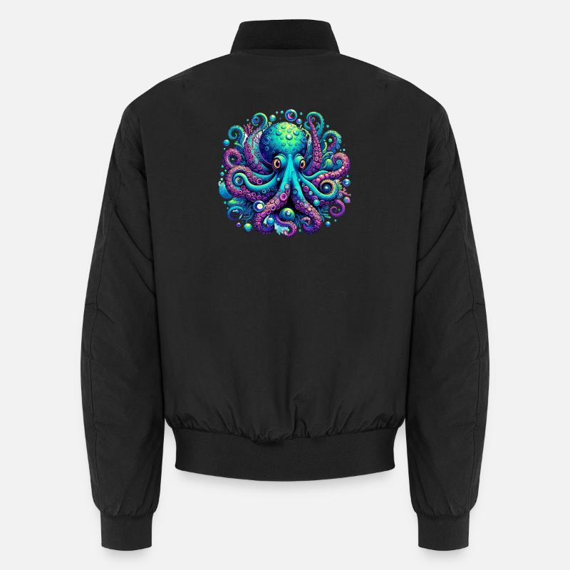 Pieuvre - Bomber unisexe - noir
