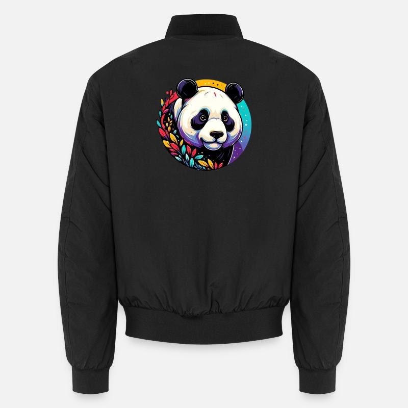 Panda - Unisex Bomberjacke - Schwarz