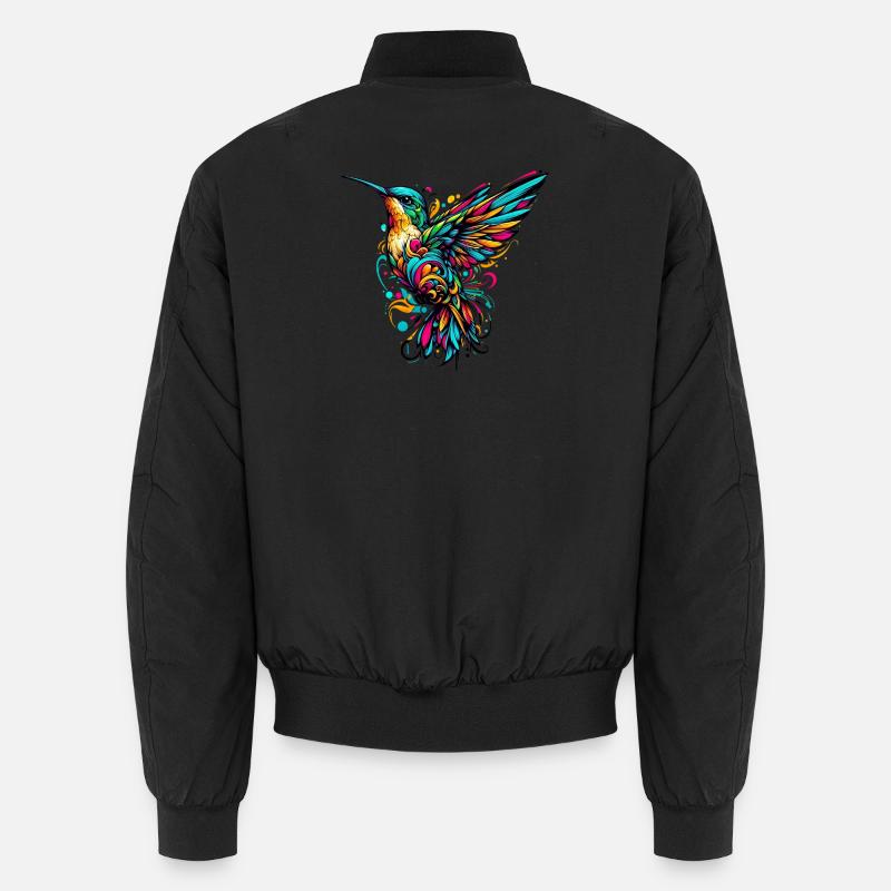 Hummingbird - Unisex Bomber Jacket - black
