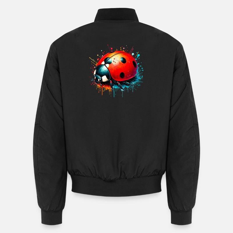 Marienkäfer - Unisex Bomberjacke - Schwarz