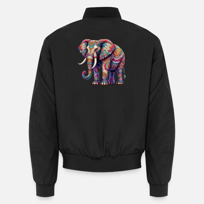 Elephant - Unisex Bomber Jacket - black