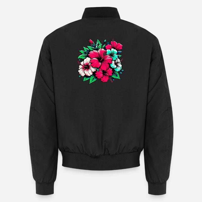 Fleurs d’hibiscus Bomber unisexe