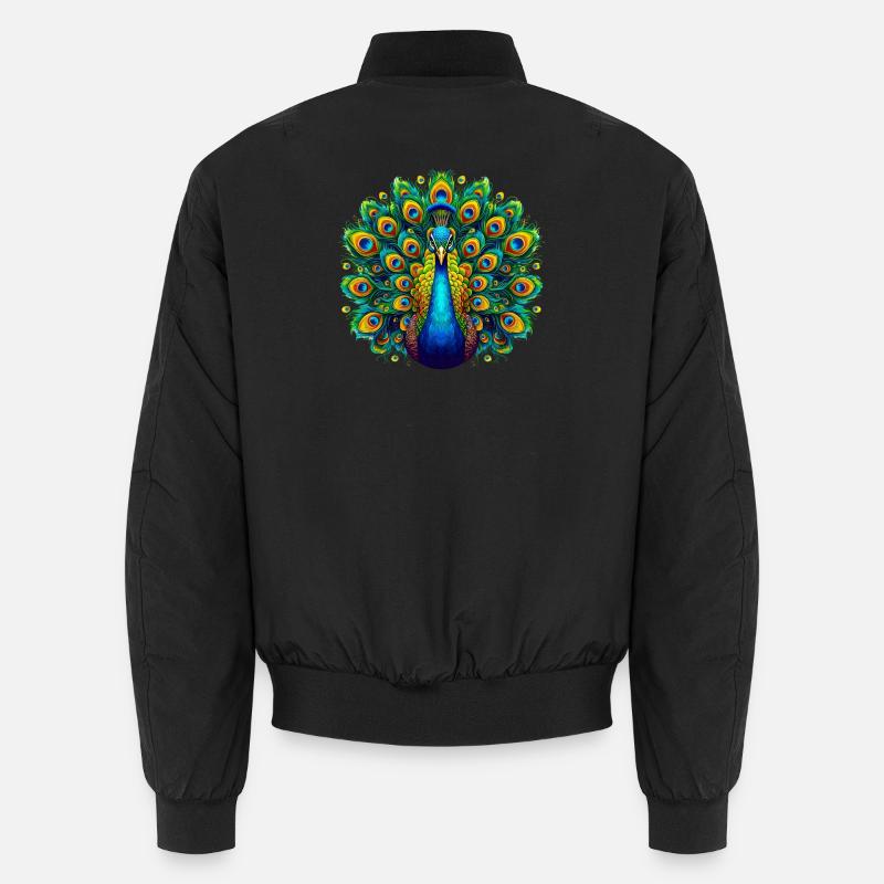 Pfau - Unisex Bomberjacke - Schwarz