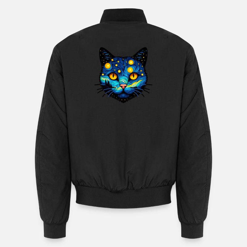 Katze - Unisex Bomberjacke - Schwarz