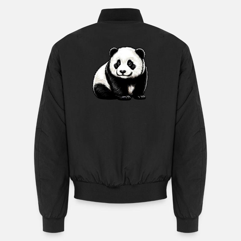 Panda - Unisex Bomber Jacket - black