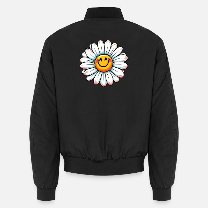 Gänseblümchen - Unisex Bomberjacke - Schwarz
