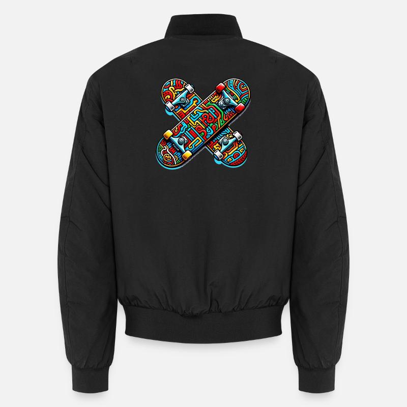Skateboard - Unisex Bomberjacke - Schwarz