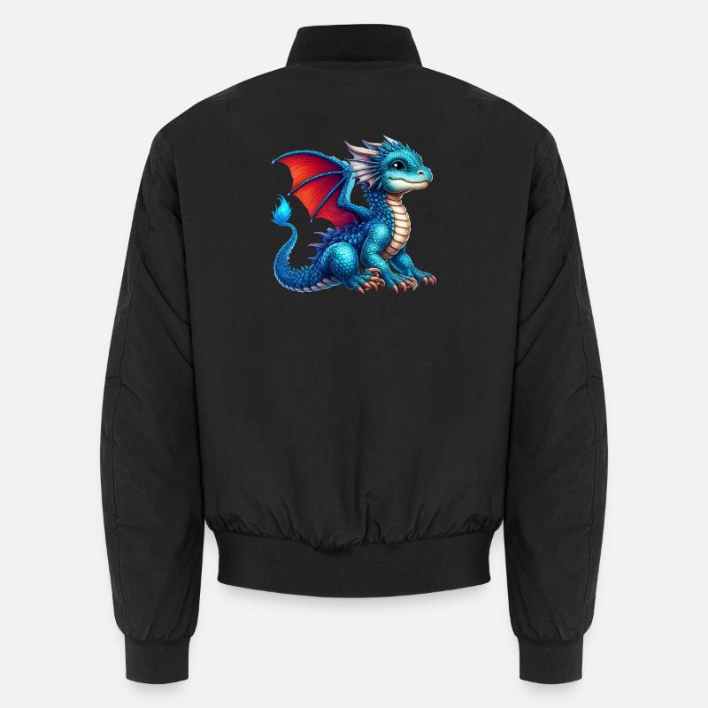 Drache - Unisex Bomberjacke - Schwarz