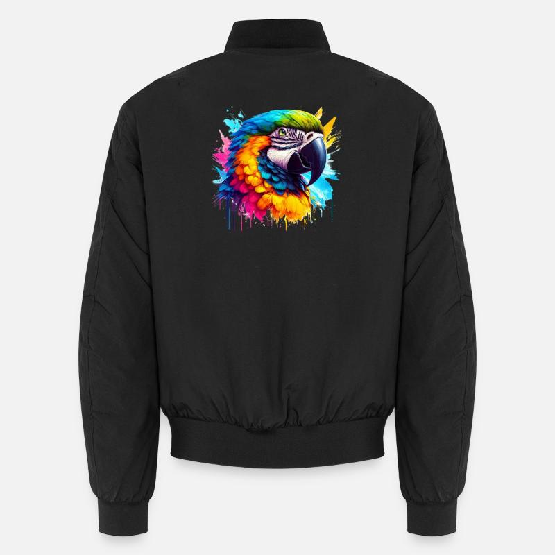 Papagei - Unisex Bomberjacke - Schwarz