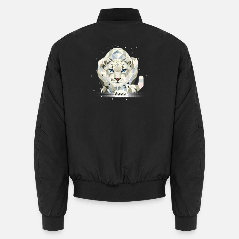 Snow Leopard – Strong Elegance in the Wild Unisex Bomber Jacket