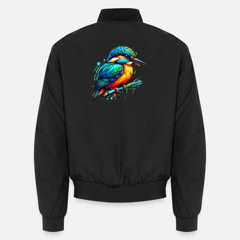 Eisvogel - Unisex Bomberjacke - Schwarz