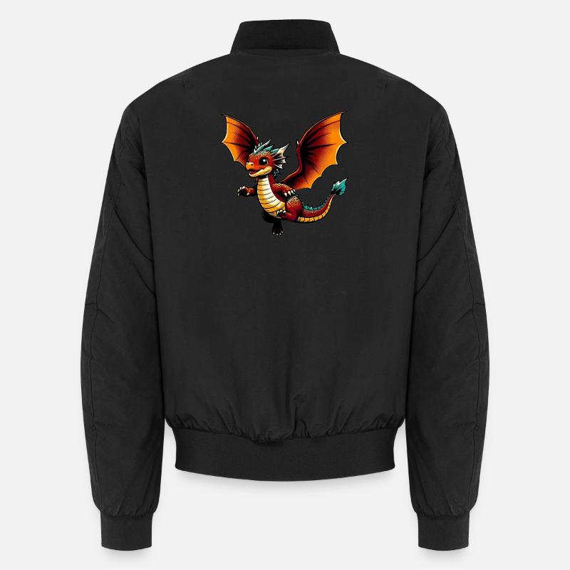 Drache - Unisex Bomberjacke - Schwarz