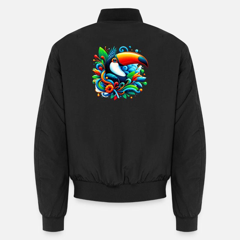 Toucan - Unisex Bomber Jacket - black