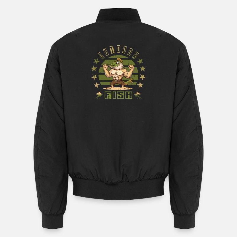 Brochet - Bomber unisexe - noir