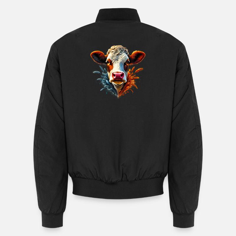 Cow - Unisex Bomber Jacket - black