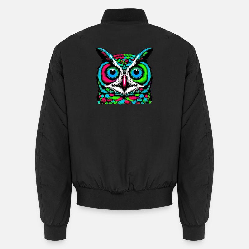 Eule - Unisex Bomberjacke - Schwarz