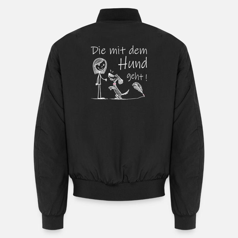 Die mit dem Hund geht ! Unisex Bomberjacke
