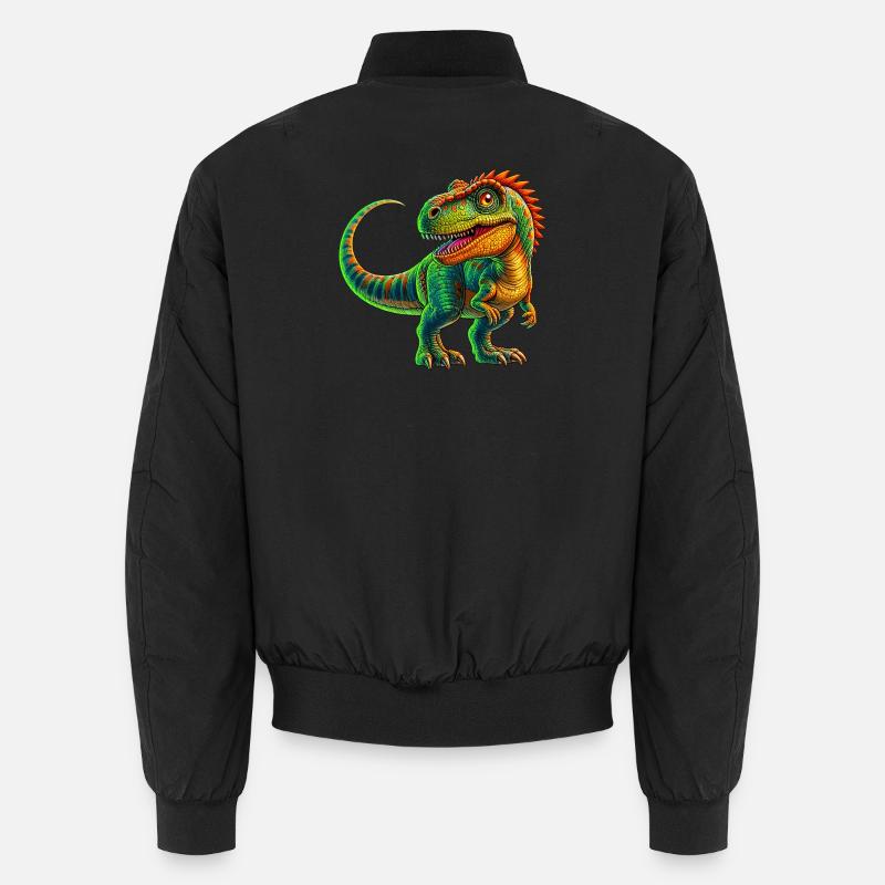 Dinosaur - Unisex Bomber Jacket - black